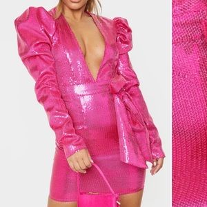 PLT Hot Pink Sequins Dress